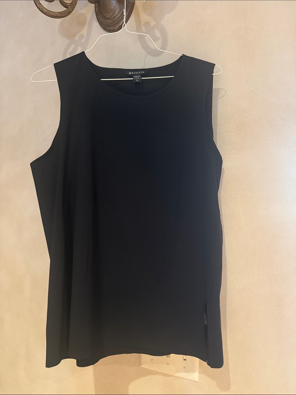 Athleta Black Sleeveless Crewneck Performance Tank